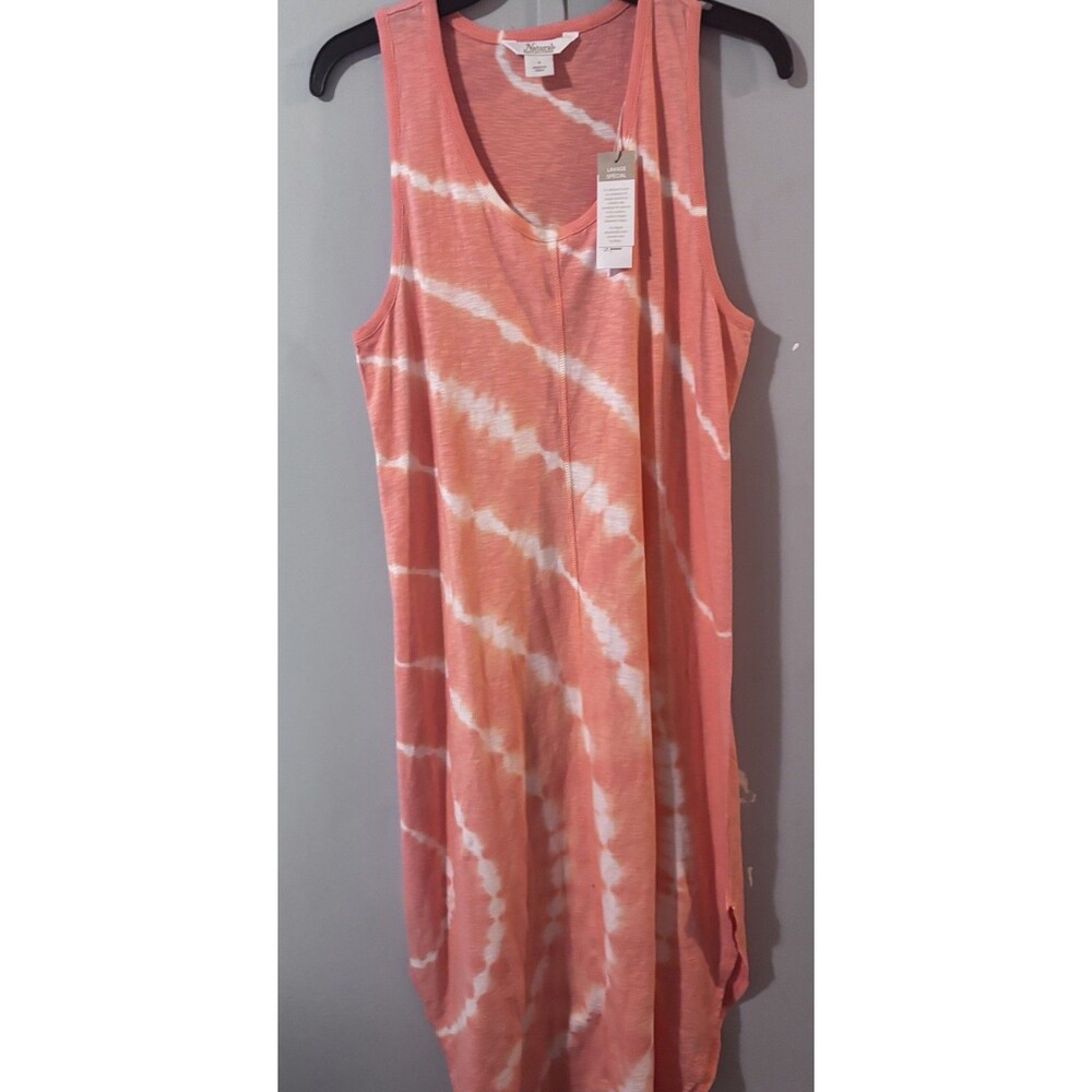 Natural Reflections ￼Coral Tie-Dye Dress NWT